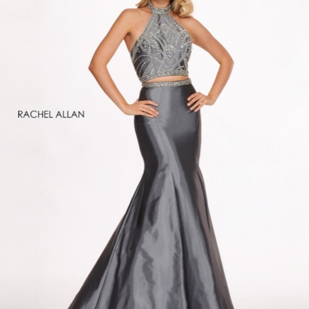 RACHEL ALLAN 6418 GUNMETAL size 12